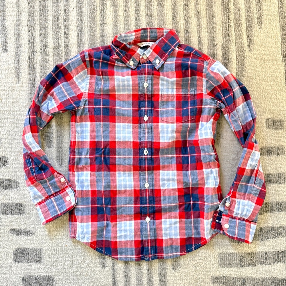 Janie & Jack Plaid Button Down